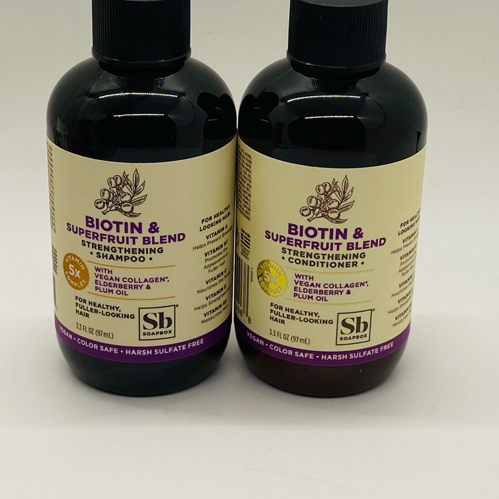 NWT Soapbox Biotin & Superfruit Blend Shampoo and Conditioner Set